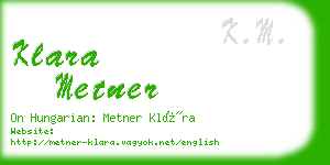 klara metner business card